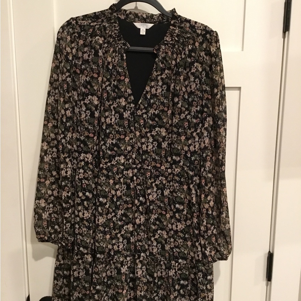 Floral Black Dress